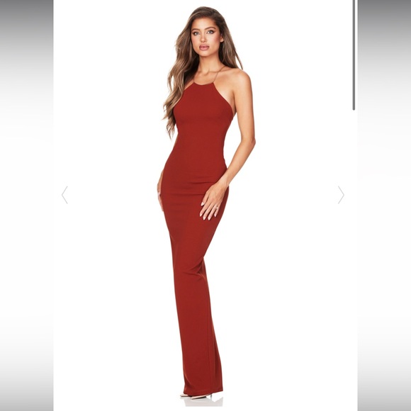 Nookie Lexi Chain Gown Rust Large - Picture 3 of 15